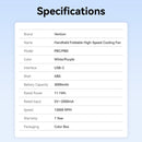 Vention Handheld Foldable High-Speed Cooling Fan (White, Black/Purple) (PBCW0, PBDV0)