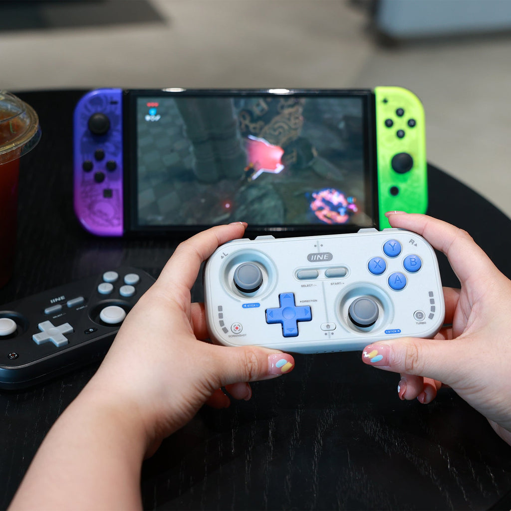 IINE Palm-Sized Retro Chronos Controller (Vintage Grey, Classic Black ...