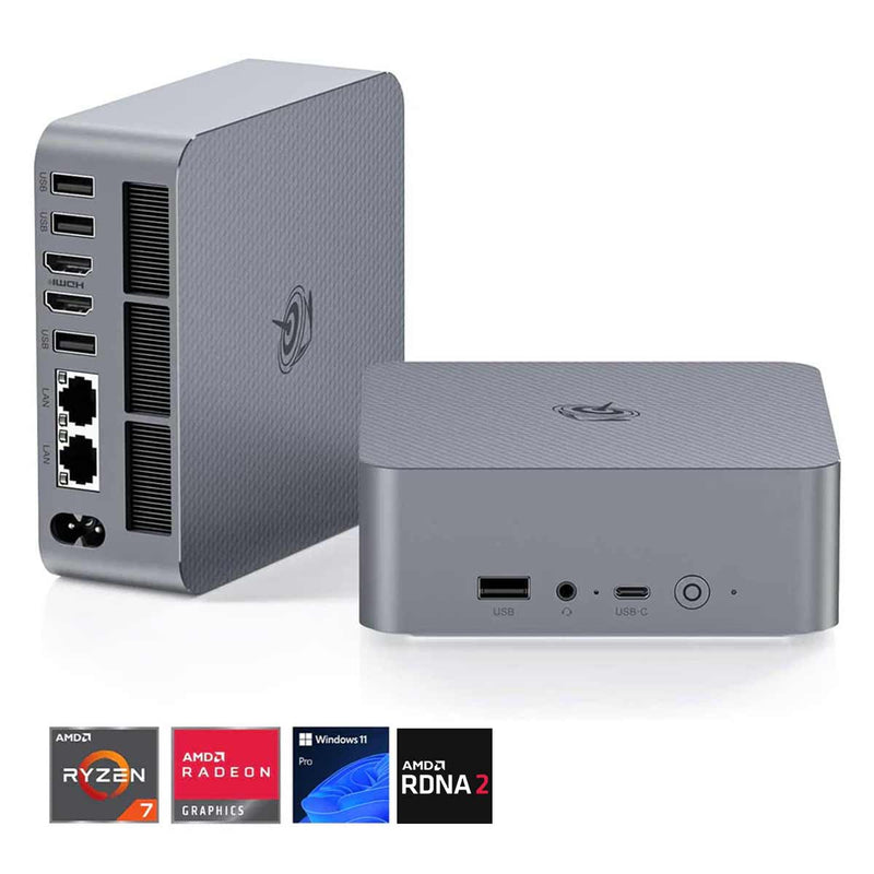 Beelink EQR5-D4 AMD Ryzen 7 5825U Processor 16GB RAM 500GB SSD Windows 11 Pro Mini PC