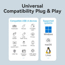 Vention 5-in-1 USB 3.0 Hub - USB-A to USB 3.0 x 4 + Micro-B - 0.15M (CHLBB)