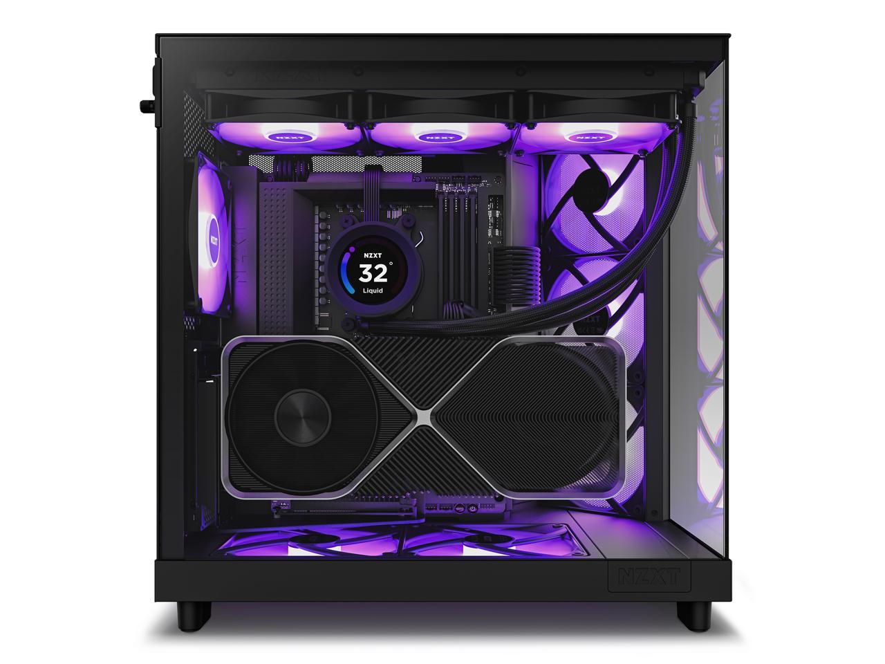 NZXT H6 Flow RGB Compact Dual-Chamber ATX Mid-Tower Airflow Case With RGB Fans