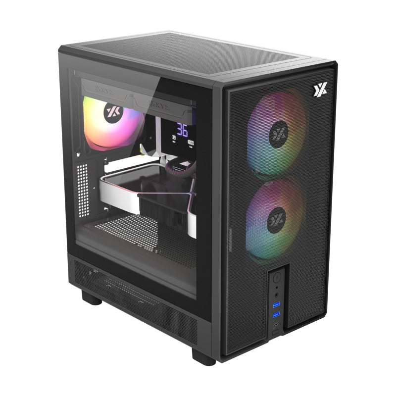 XYZ Atom M-ATX PC Case with 3 Pre-Installed 120mm Pulsar ARGB Fans