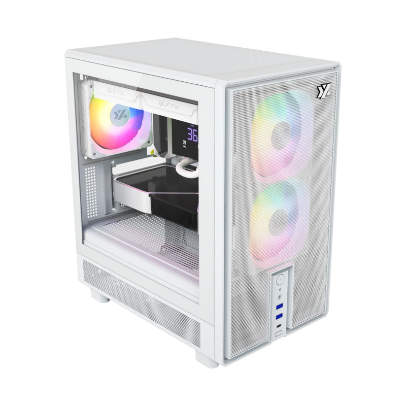 XYZ Atom M-ATX PC Case with 3 Pre-Installed 120mm Pulsar ARGB Fans