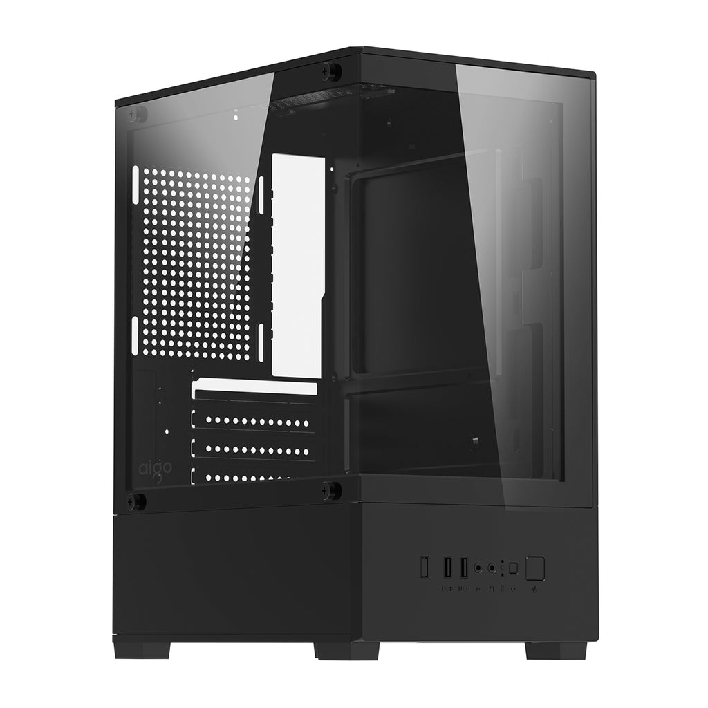 Chassis Processor Aigo C196M Standard M-ATX Chassis Tempered Glass Side Panel
