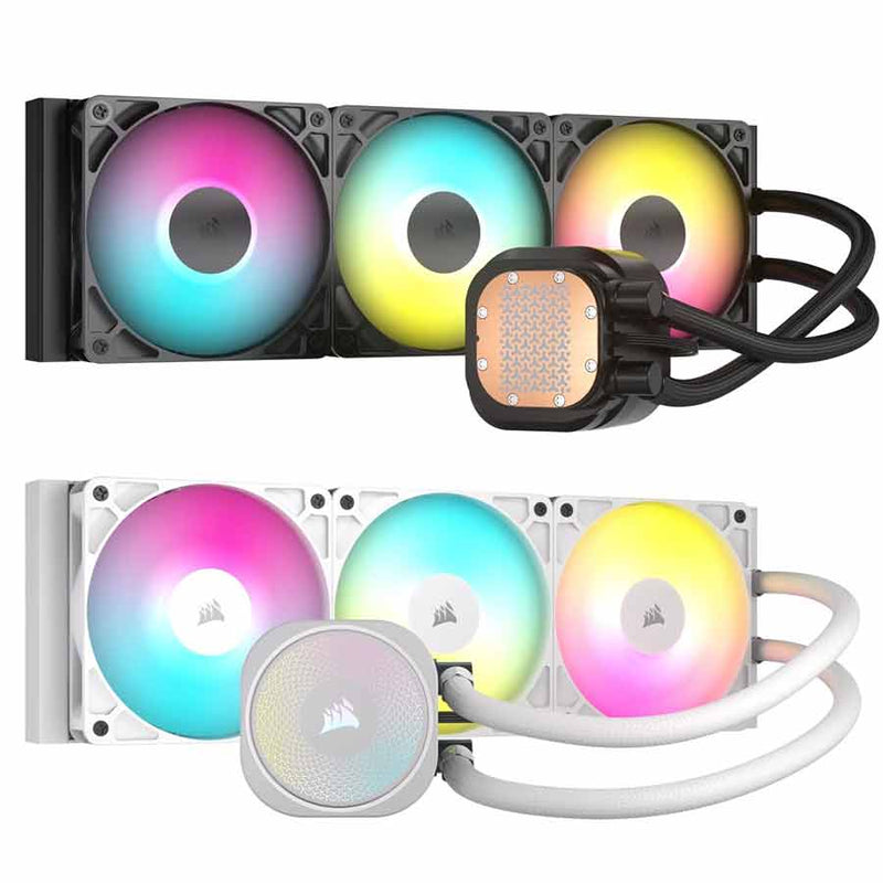 Corsair Nautilus 360 RS Performance 360MM RGB liquid CPU Cooler (Black, White)