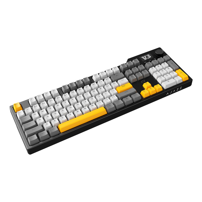 Ajazz AK35I V3 RGB Wired 100% 104-Keys Gasket-mounted Hot Swappable Mechanical Keyboard