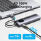 Vention 10-in-1 USB-C MST Docking Station - USB-C to HDMI x 2 + USB 3.0 x 2 + RJ45 + SD + TF + TRRS