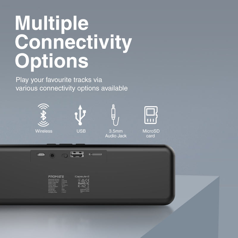 Promate Capsule-2 Crystal Sound HD Wireless Speaker (Black)