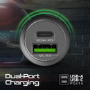 Promate DriveGear-20W 20W USB-C & USB-A Quick Charging Mini Car Charger