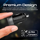 Promate DriveGear-20W 20W USB-C & USB-A Quick Charging Mini Car Charger