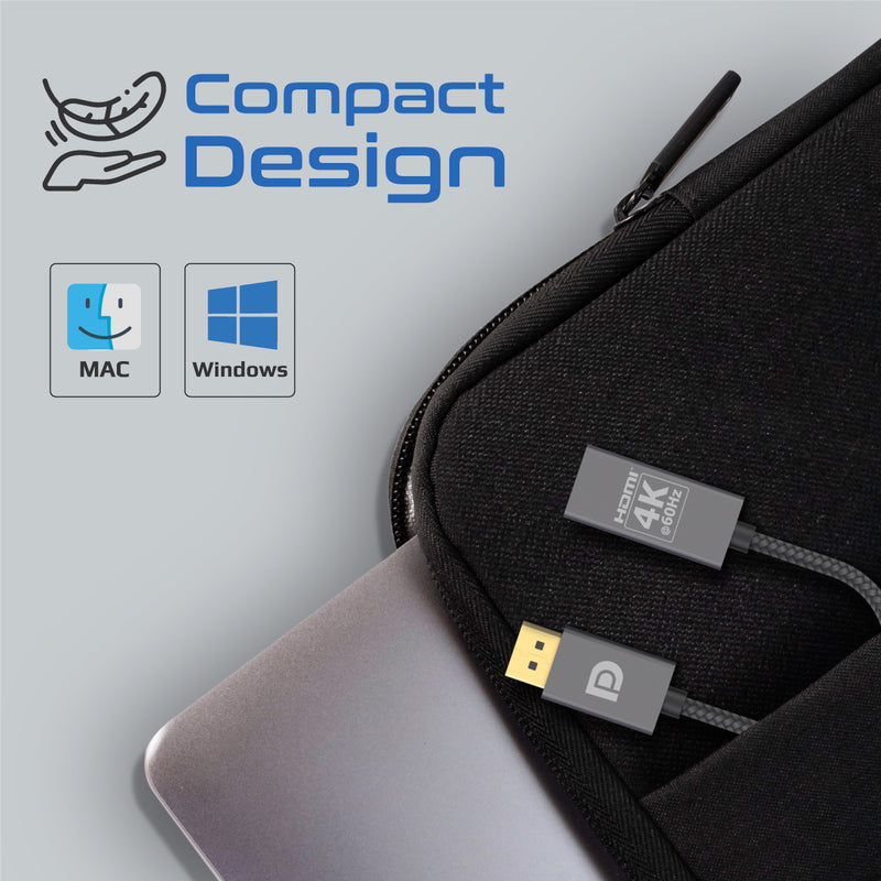 Promate MediaLink-DP 4K@60Hz High Definition DisplayPort to HDMI Adapter