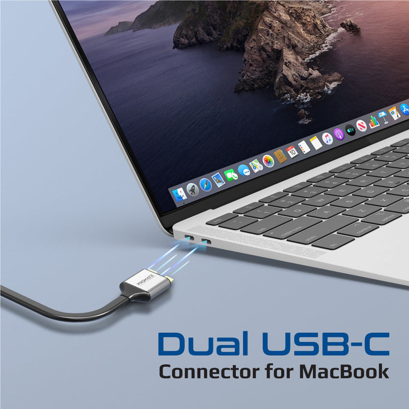 Promate Versahub-MST 13-In-1 Macbook Docking Station With 150W Dual Display | DataBlitz