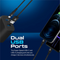 Promate Biplug-2 Ultra Compact Dual Port 17W Fast Charger USB-C USB-A Universal Compatibility EU (Black)