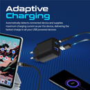 Promate Biplug-2 Ultra Compact Dual Port 17W Fast Charger USB-C USB-A Universal Compatibility EU (Black)