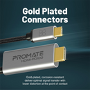 Promate 4K Crystal Clarity USB-C To HDMI Cable 4K Ultra HD 100W Power HDMI-PD100