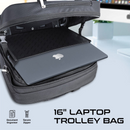 Promate Persona-TR Versatile Travel Trolley Bag for 16" Laptop With Multiple Compartments