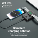 Promate Powermag-Duo 10000MAH Supercharge Magsafe Compatible And Apple Watch Magnetic Wireless Charging Power Bank (Black)