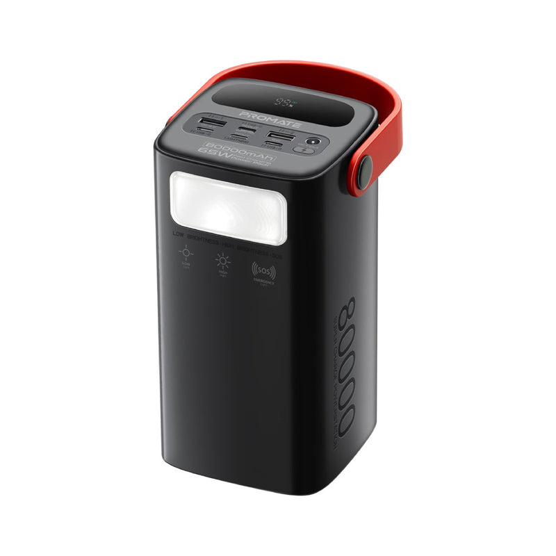 Promate Powermine-80 80,000mAH High Capacity Power Bank w/ 65W Power Delivery