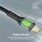 Promate Transline-Ci 27Watts Power Delivery USB-C to Lightning Cable Transparent Shells (Black)