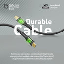 Promate Transline-Ci 27Watts Power Delivery USB-C to Lightning Cable Transparent Shells (Black)