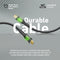 Promate Transline-Ci 27Watts Power Delivery USB-C to Lightning Cable Transparent Shells (Black)