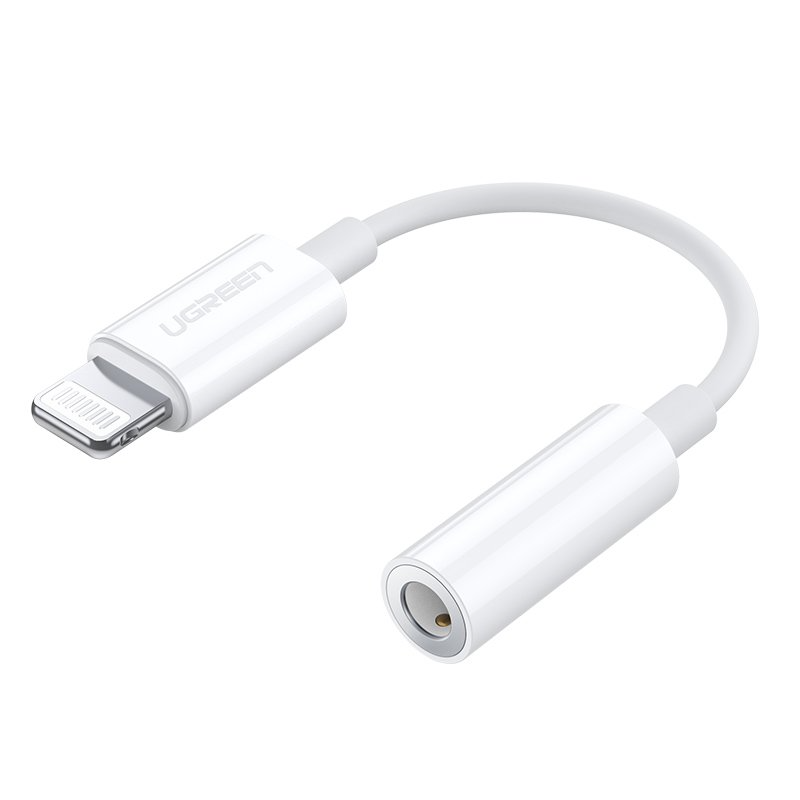 UGreen Lightning To 3.5mm Headphone Jack Adapter - 7cm (White) (US212/30759)