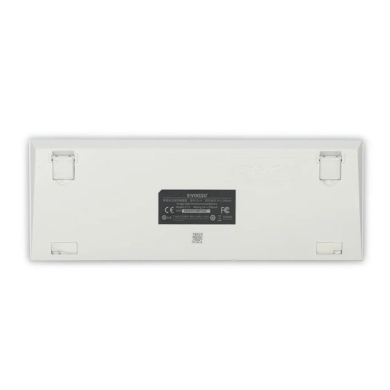 E-Yooso Z-11 Single Light RGB 61 Keys Hot Swappable Mechanical Keyboard White/Grey