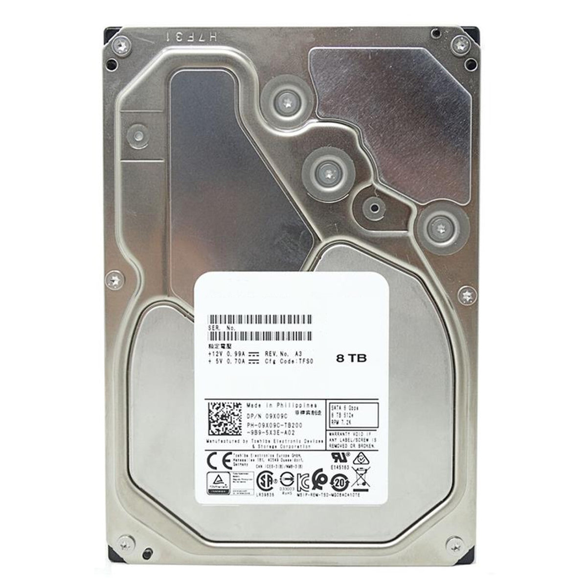 Toshiba MG Series Enterprise 8TB 3.5" SATA Nearline (Enterprise) Internal HDD