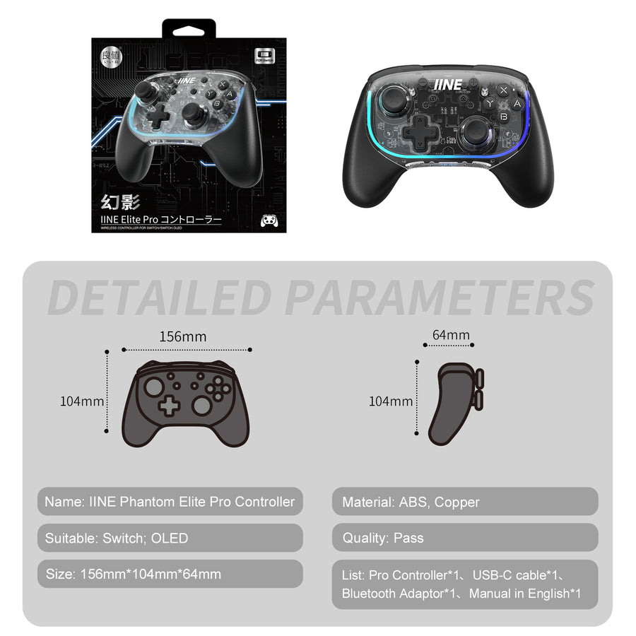 IINE Phantom Elite Pro Controller For Switch / Switch OLED (L769)