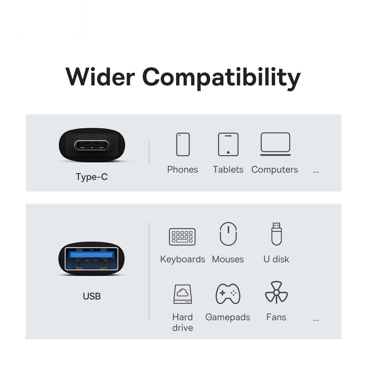 Baseus Ingenuity Series Mini OTG Adapter Type-C to USBA 3.1 (Black) (ZJJQ000001)
