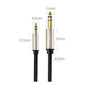 Ugreen 3.5mm Male To 6.35mm TRS Stereo Audio Cable - 1M (Gray) (AV127/10625)