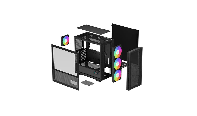 Deepcool CH560 Digital Airflow Case w/ Status Screen (Black) (R-CH560-BKAPE4D-G-1)