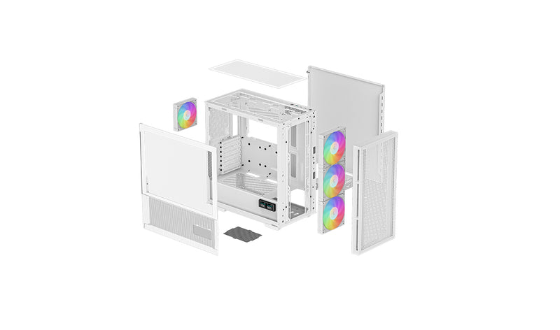 Deepcool CH560 Digital WH Airflow Case w/ Status Screen (White)