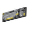 Ajazz AK980 RGB Tri-Mode 98% 97-Keys Gasket-Mounted Hot-Swappable Mechanical Keyboard with 1.14" TFT Display Screen & Knob (Black/Grey/Yellow) 