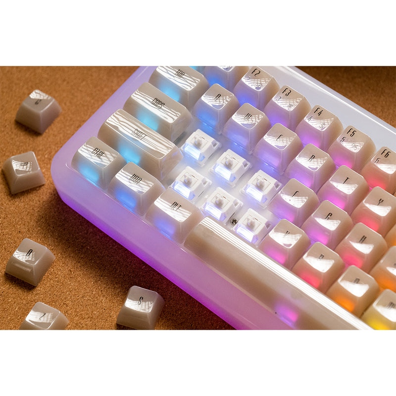 Akko YU01 Antique Jade Resin Case Multi-Mode RGB Hot-Swappable Mechanical Keyboard (Akko V3 Piano Pro Switch Special Version)