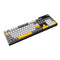 Ajazz AK35I V3 Max RGB Tri-Mode 100% 104-Keys Gasket-Mounted Hot-Swappable Mechanical Keyboard with 1.14" TFT Display Screen & Knob (Black/Cream/Yellow) (Avocado Switch)