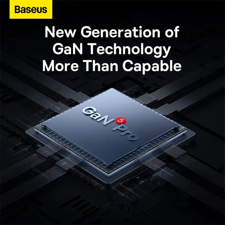 Baseus GaN5 Pro Fast Charger 2C+U 65W US (Black) (CCGP120101)