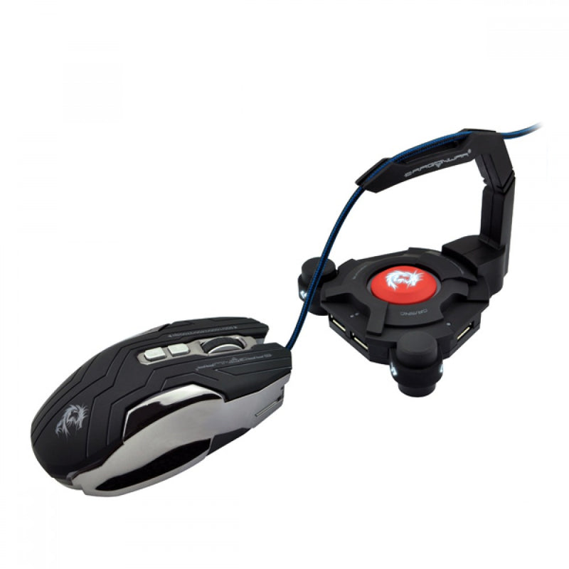 DRAGONWAR BUNGEE WITH 4 PORT USB 3.0 HUB (G-HW-001-BLK)