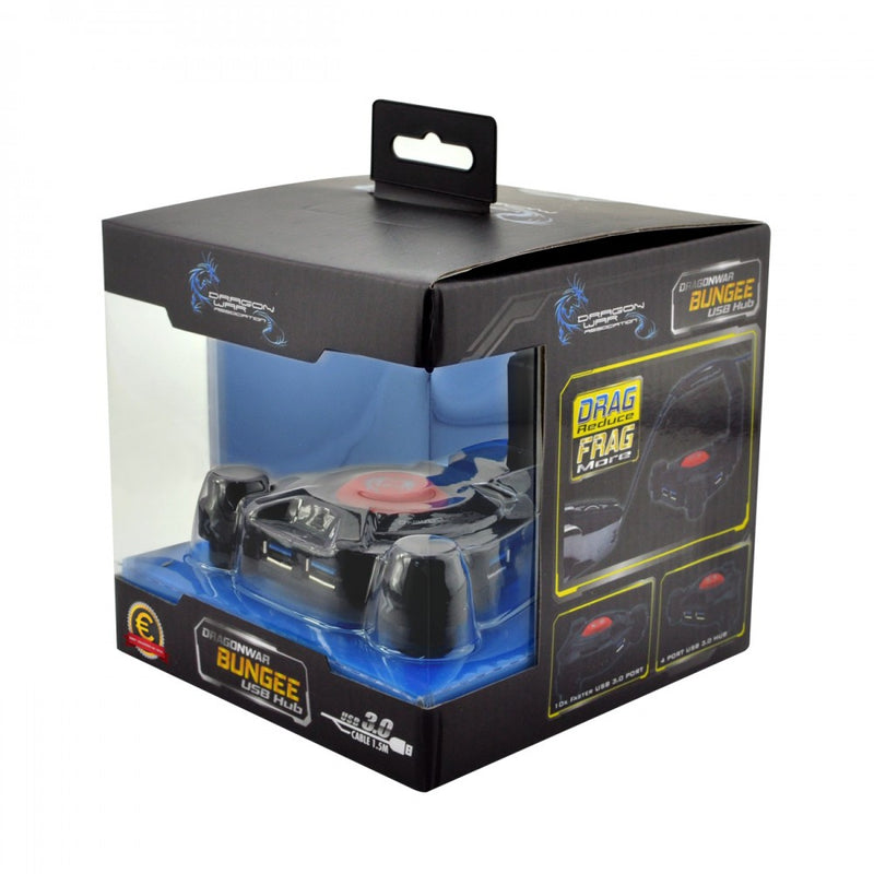 DRAGONWAR BUNGEE WITH 4 PORT USB 3.0 HUB (G-HW-001-BLK)