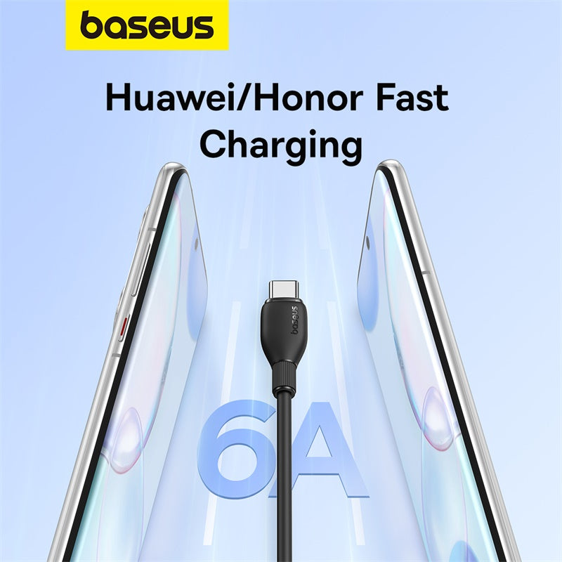 Baseus Pudding Series Fast Charging Cable USB to Type-C 100W 2M (Cluster Black) (P10355703111-B2)