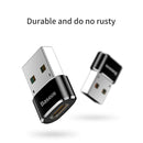 Baseus Mini Type-C Female to USB Male Adapter Converter (Black) (CAAOTG-01)