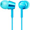 Sony MDR-EX155AP/L Wired In-Ear Headphones | 9mm Noise Isolation (Light Blue)