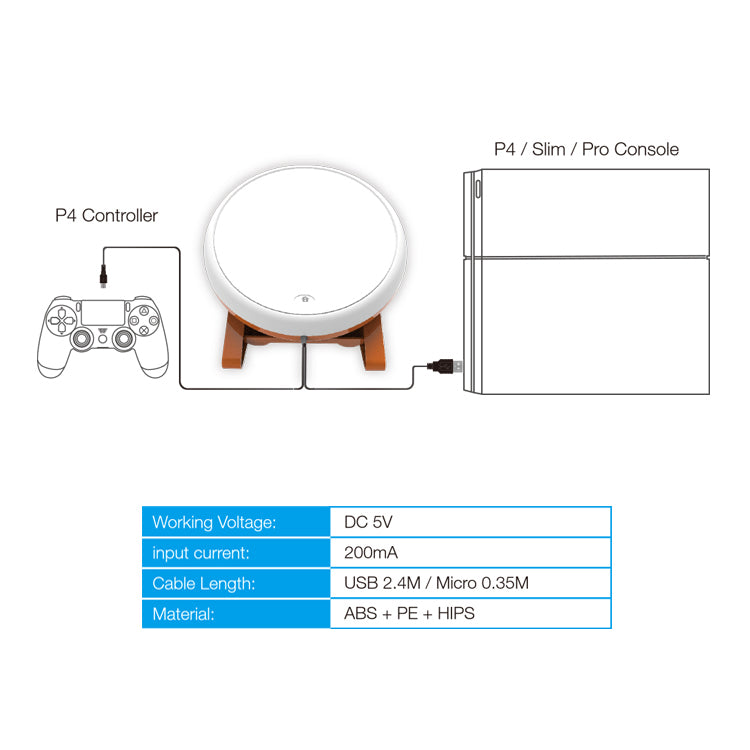 PS4 DOBE TAIKO DRUMS FOR PS4/SLIM/PRO CONSOLE (TP4-1761)
