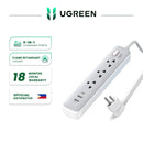 UGreen 30W 3 AC Power Strip With Master Switch 2A1C (White) (CD286/15143)