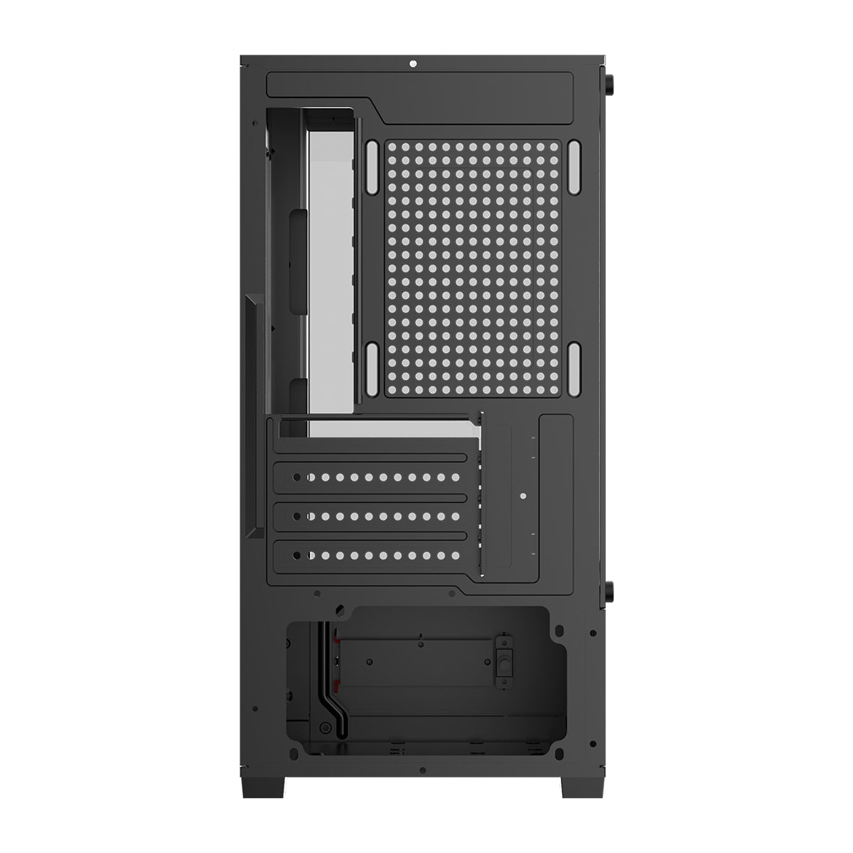 Aigo C196M Standard M-ATX Chassis Tempered Glass Side Panel with 3xCL12 Fans PC Case