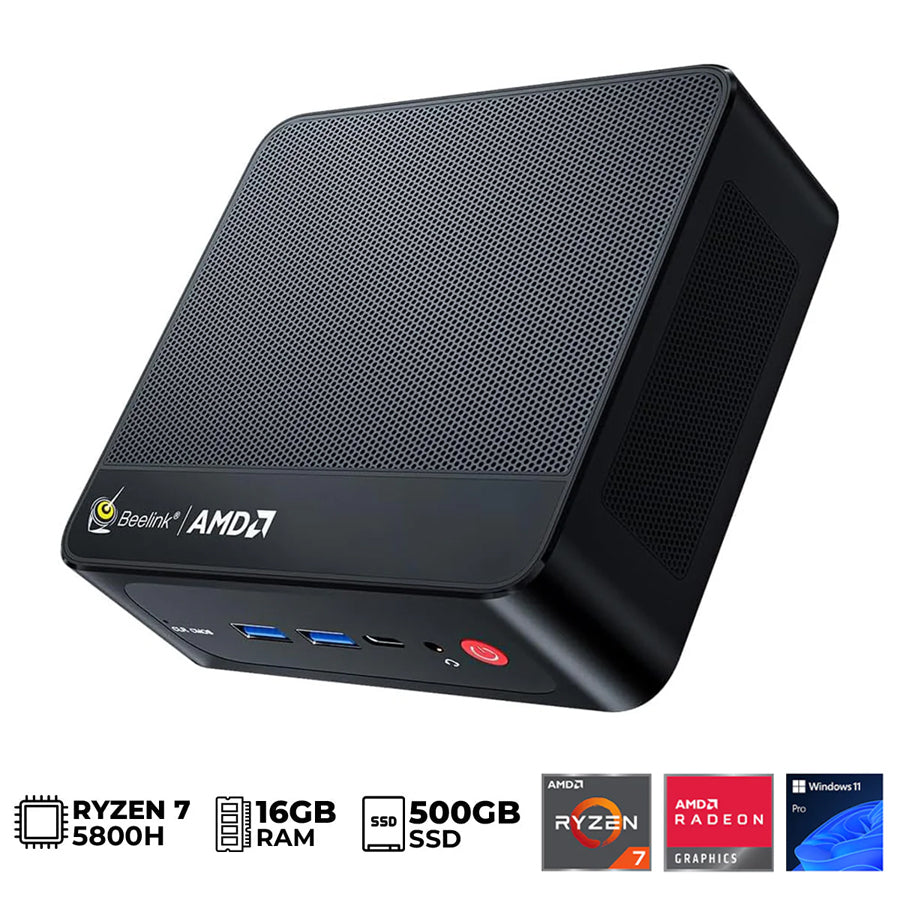 Beelink SER5 Pro AMD Ryzen 7 Pro 5850U Processor (16GB+500GB | 32GB+1TB) Windows 11 Pro Mini PC (Black)