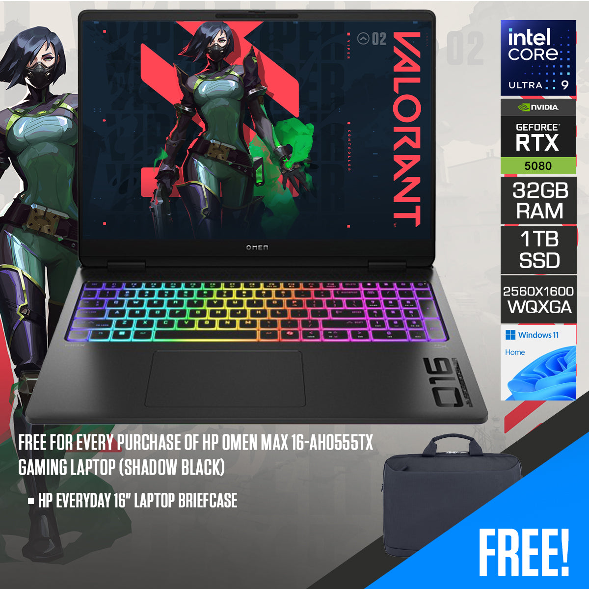 HP OMEN MAX 16-ah0555TX Gaming Laptop (Shadow Black)