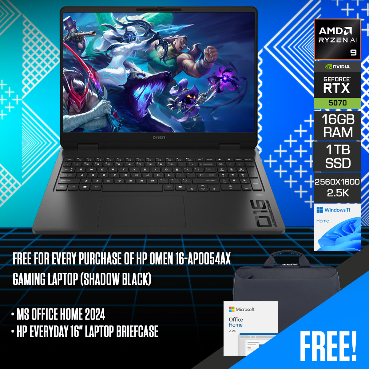 HP Omen 16-ap0054AX Gaming Laptop (Shadow Black) | DataBlitz