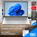 HP OmniBook 3 16-by0036AU Laptop (Glacier Silver) | 16" 2K (1920x1200) IPS | Ryzen 5 40 | 16GB RAM | 512GB SSD | AMD Radeon 610M Graphics | Windows 11 Home | MS Office Home 2024 + HP Everyday 16 Laptop Briefcase