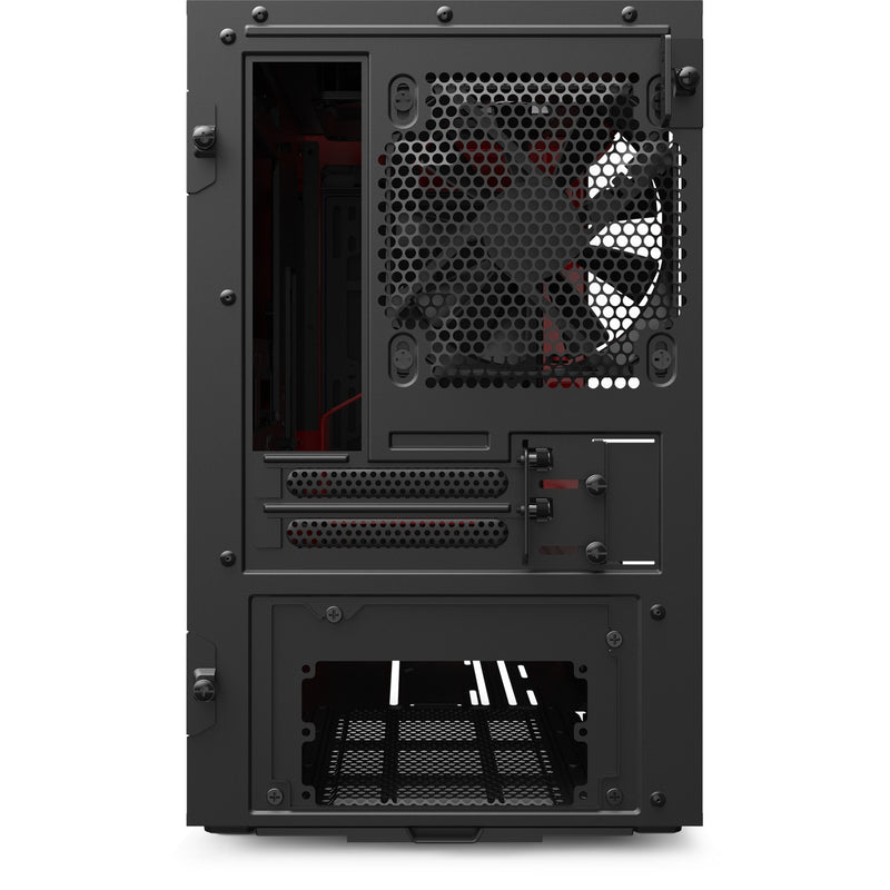 NZXT H210 Mini-ITX Case with Tempered Glass (Matte Black/Red) (CA-H210B-BR)